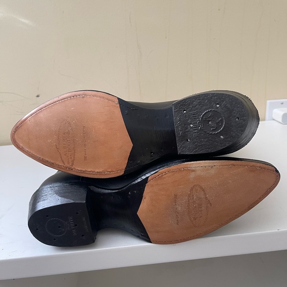 NWT Alberta Boot Company Black Cowhide Western Cowboy Boots Women Size 8 US - Picture 4 of 7